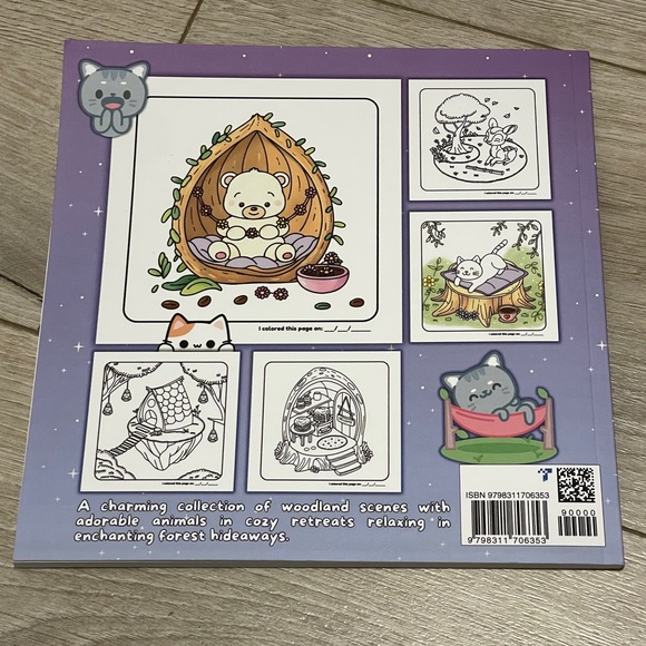 Cute Woodland Nooks Coloring Book - Picture 2 of 2